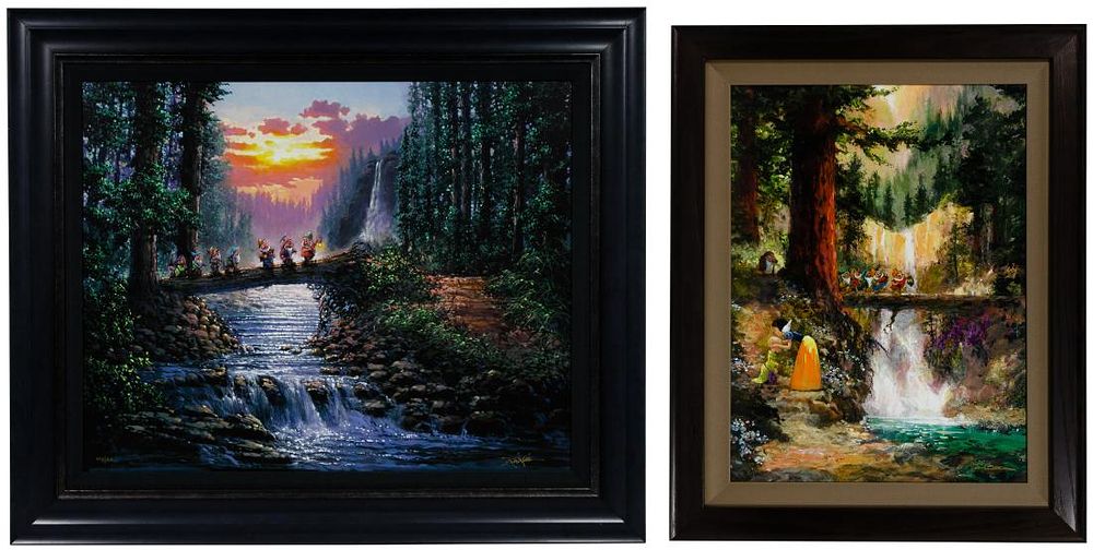 Lot 507: Disney 'Snow White' Giclee on Canvas Print Assortment
