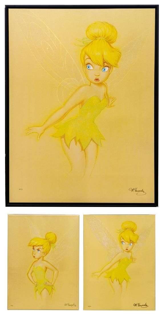Lot 513: Disney 'Tinker Bell' Giclee on Canvas Print Assortment