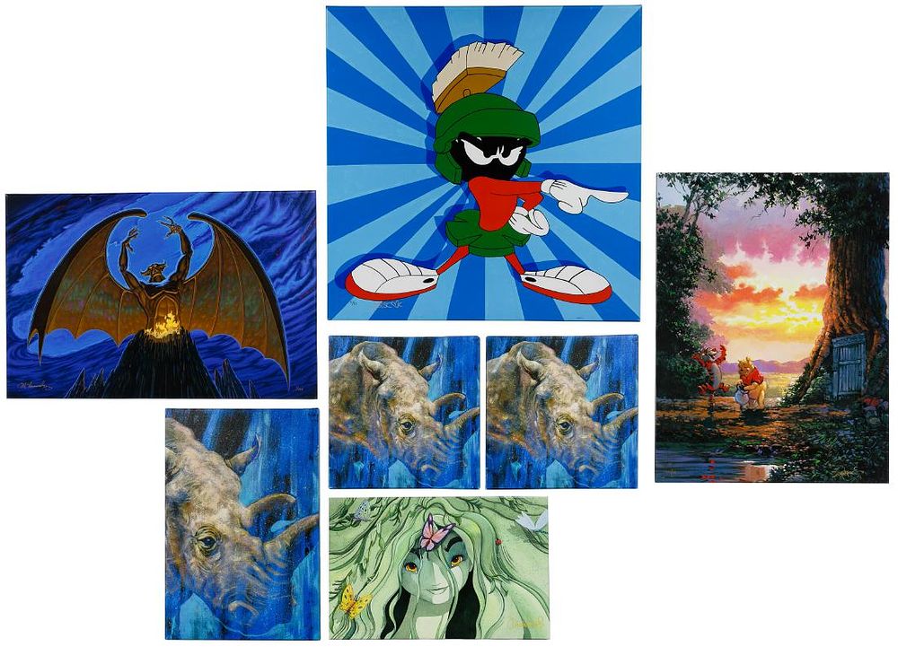 Lot 517: Disney Giclee on Canvas Assortment