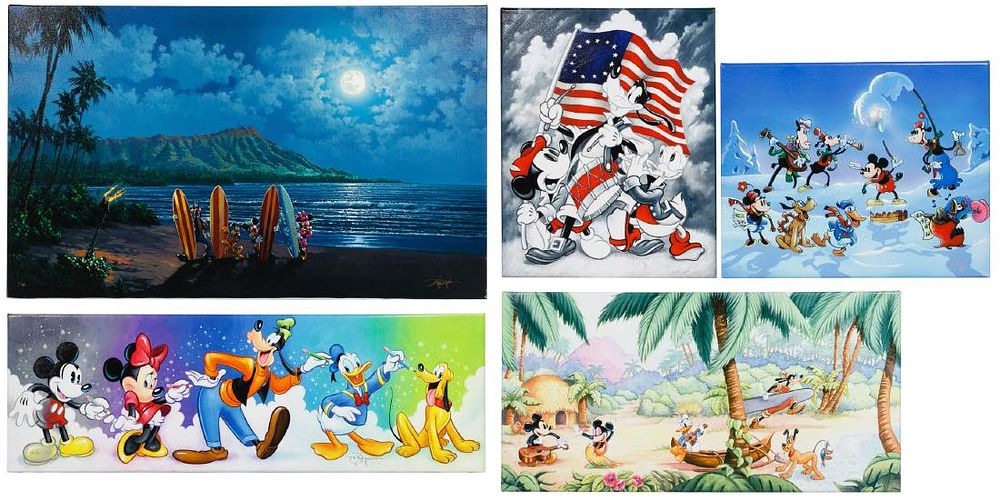 Lot 518: Disney Giclee on Canvas Assortment