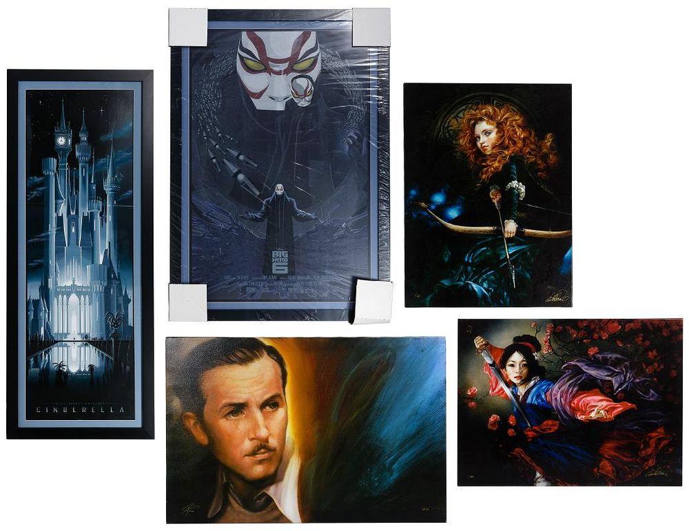Lot 520: Disney Giclee on Canvas Assortment