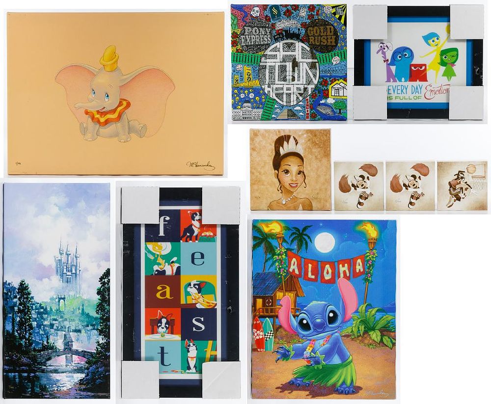 Lot 521: Disney Giclee on Canvas Assortment
