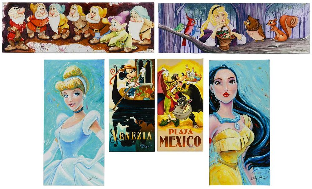 Lot 522: Disney Giclee on Canvas Assortment
