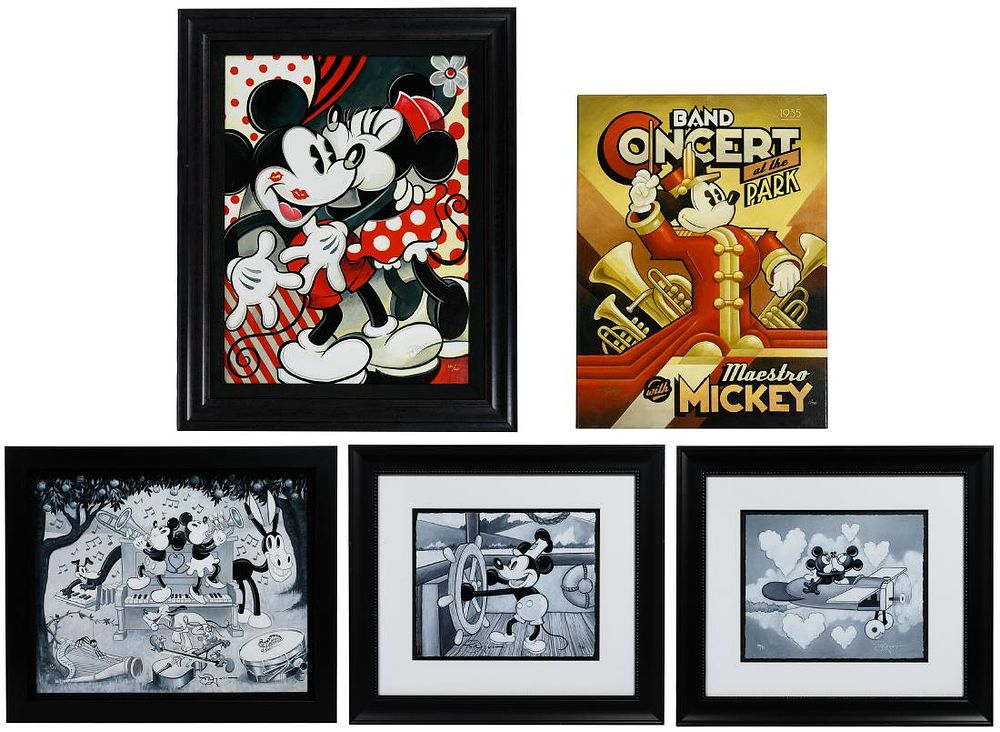 Lot 545: Mickey Mouse Canvas Print Assortment