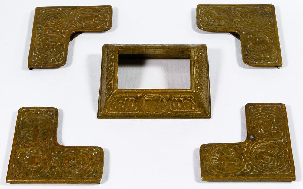Lot 156: Tiffany Studios 'Zodiac' Partial Desk Set