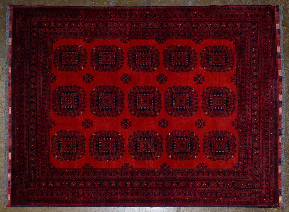 Lot 163: Bokhara Style Wool Rug