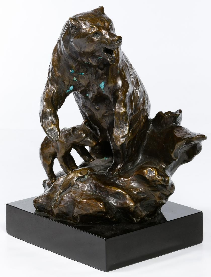 Lot 176: Bronze Bear Sculpture