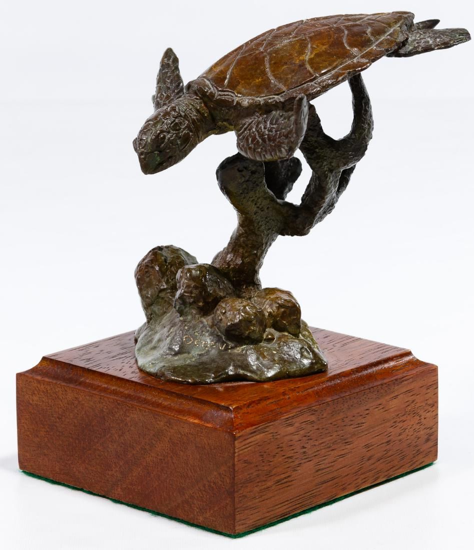 Lot 179: Occtavio (American, 20th Century) Turtle Bronze