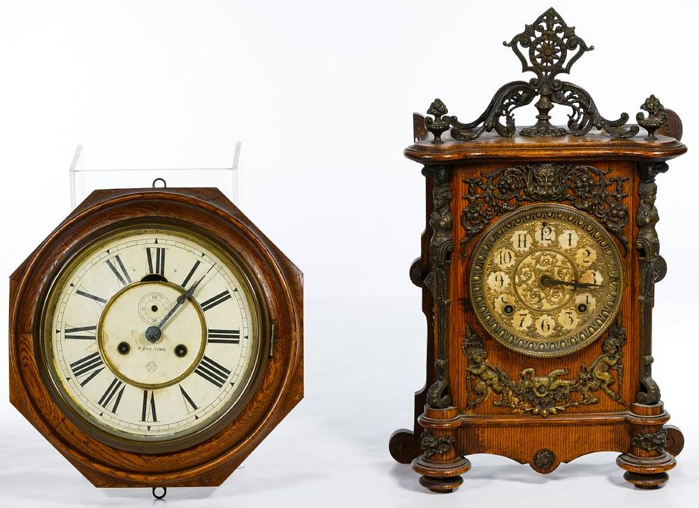 Lot 181: Ansonia Mantle and Wall Clocks