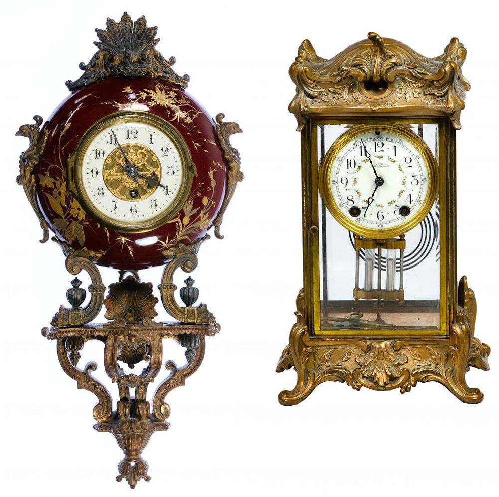 Lot 187: Seth Thomas and French Cartel Clock