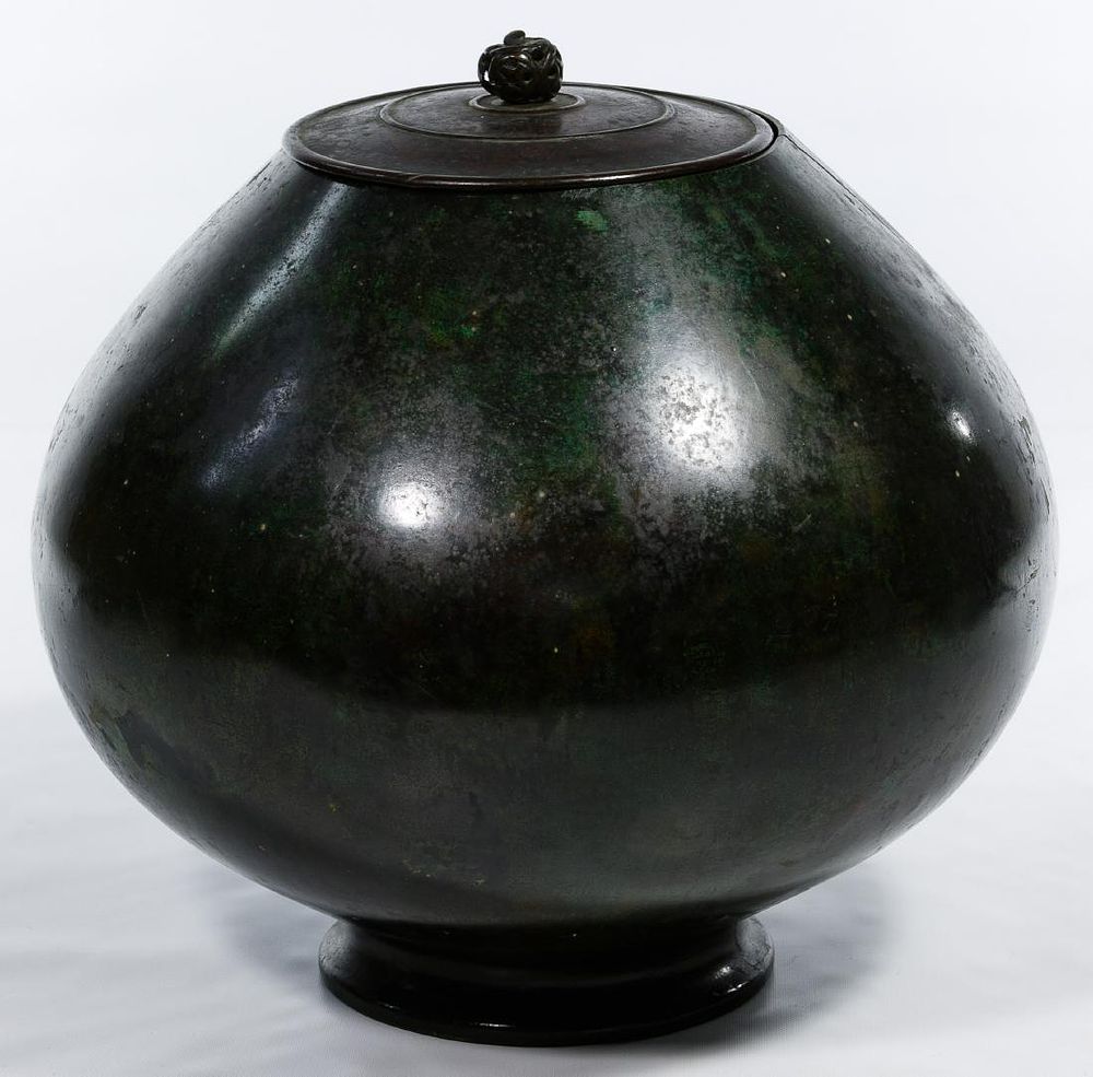 Lot 189: Asian Bronze Lidded Urn