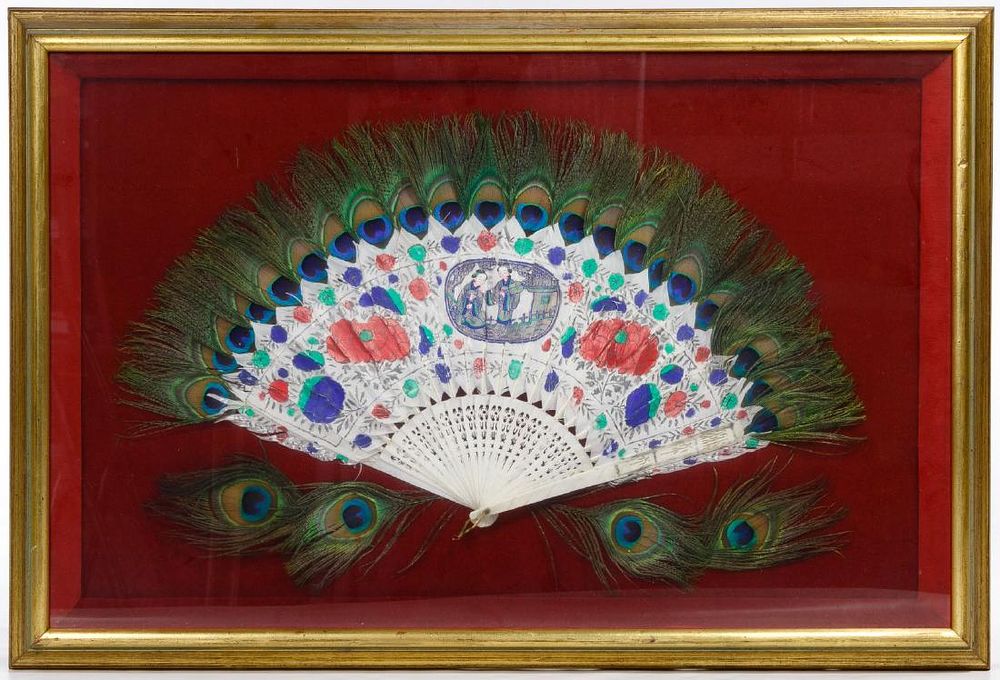 Lot 193: Asian Style Peacock Feather Fan
