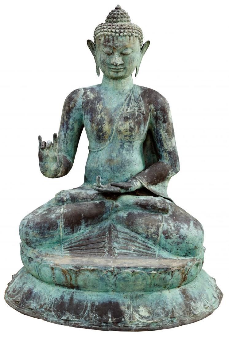 Lot 194: Asian Cast Metal Seated Buddha