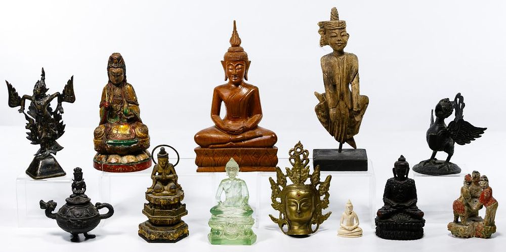 Lot 200: Asian Buddha Figurine Assortment