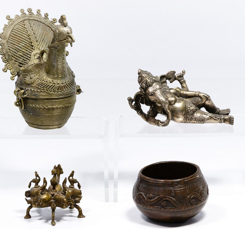 Lot 201: East Indian Bronze Object Assortment