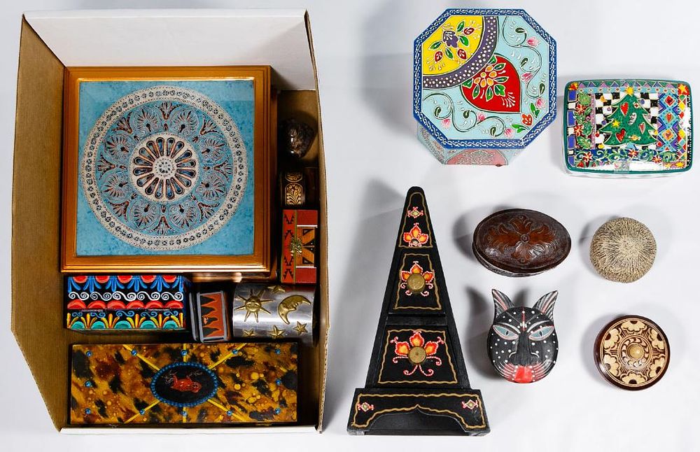 Lot 238: Painted Box Assortment