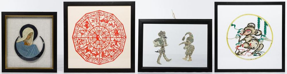 Lot 258: Framed Hand Cut Art Assortment