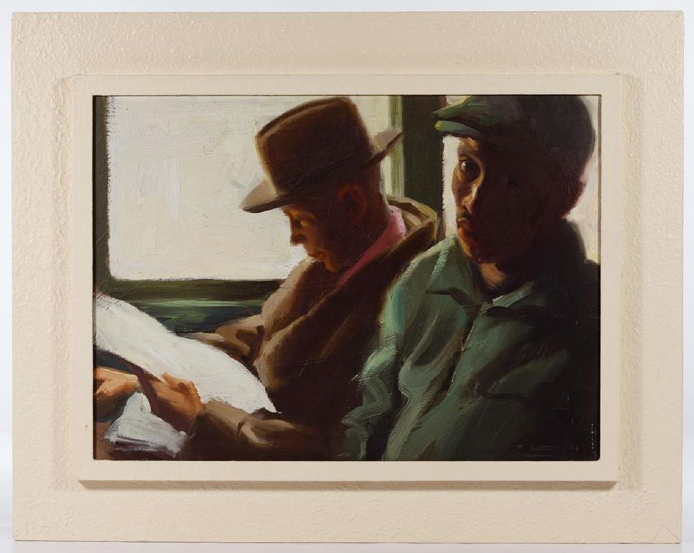 Lot 273: Robert Sutz (American, b.1929) Oil on Board