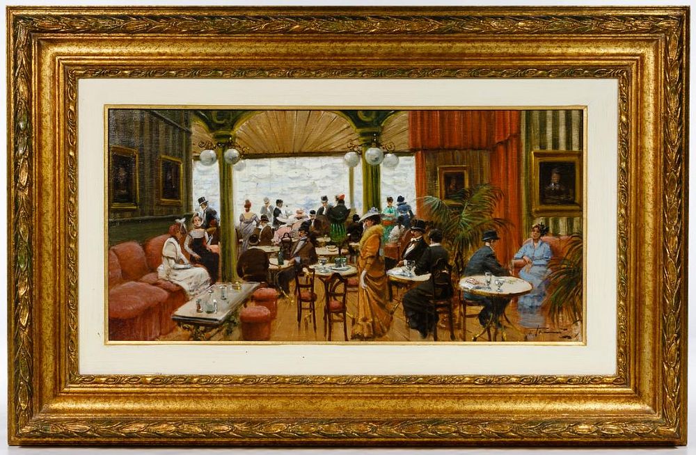 Lot 279: Francesco Tammaro (Italian, b.1939) 'Salla de Caffee'