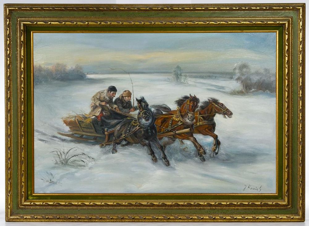 Lot 281: Jaroslav Kamich (Polish / Russian, b.1923) Oil on