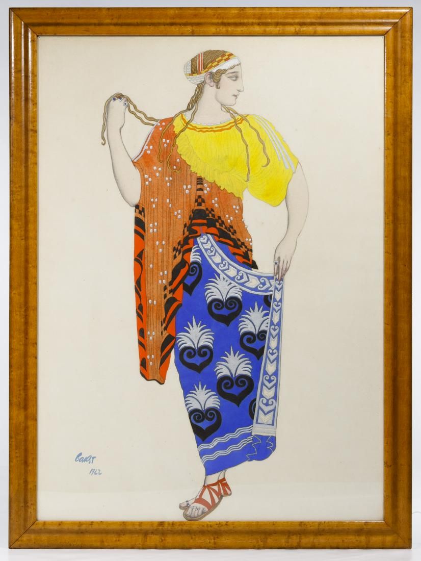 Lot 283: Leon Bakst (Russian / American, 1866-1924) Mixed Media