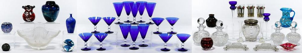 Lot 343: Cobalt Glassware Assortment