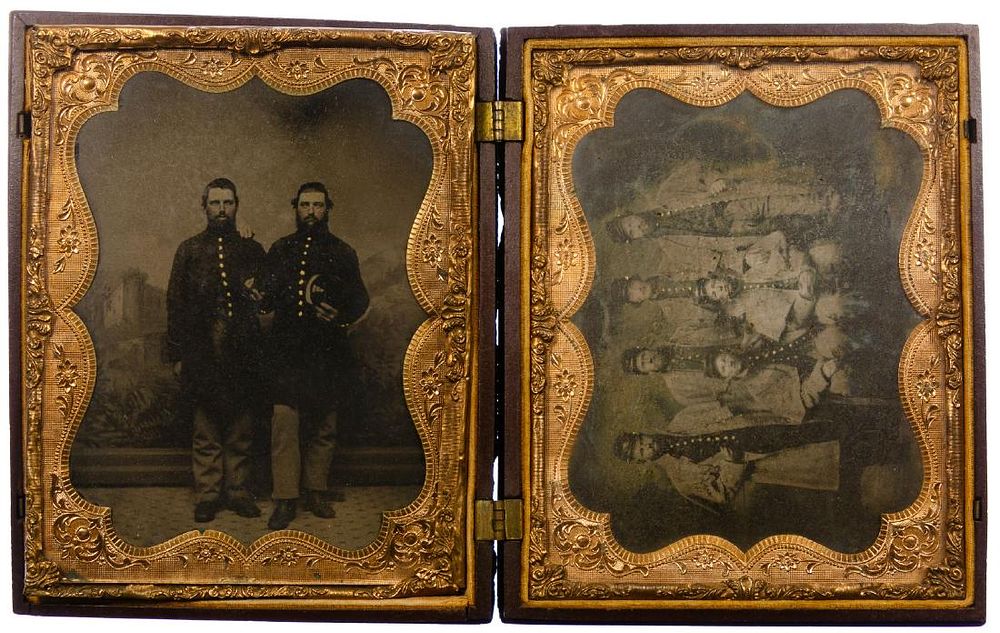 Lot 364: Civil War Tintypes and Gutta Percha Case