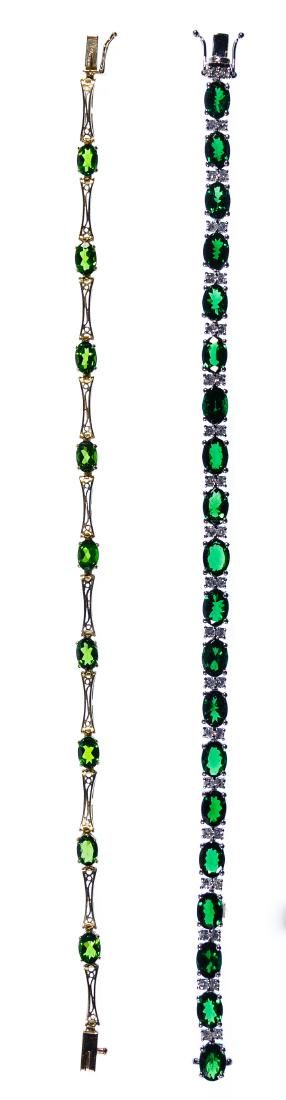Lot 503: 14k Gold and Semi-Precious Gemstone Bracelets