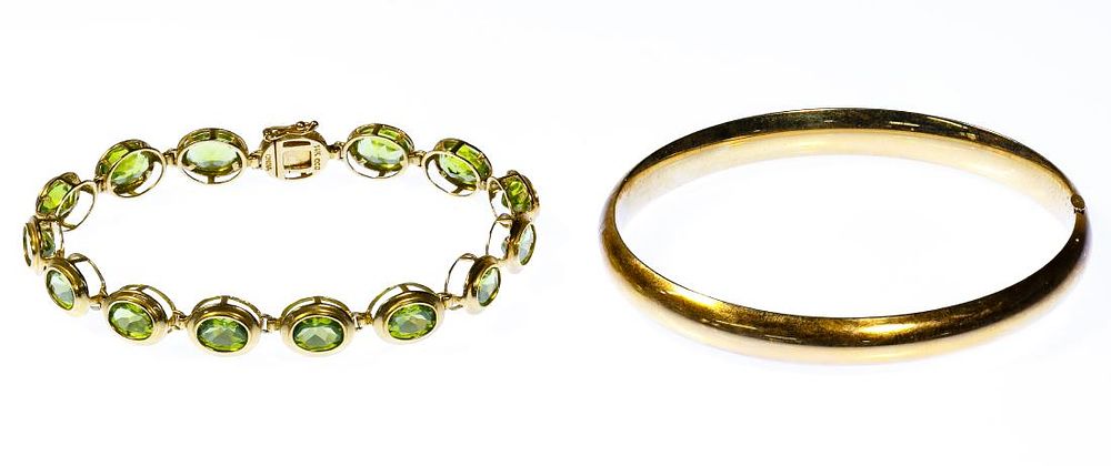 Lot 506: 14k Gold Bracelet Assortment