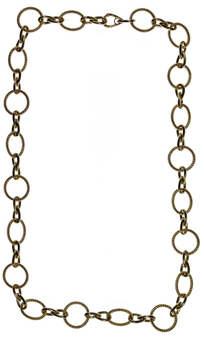 Lot 589: Milor 14k Gold Loop Necklace