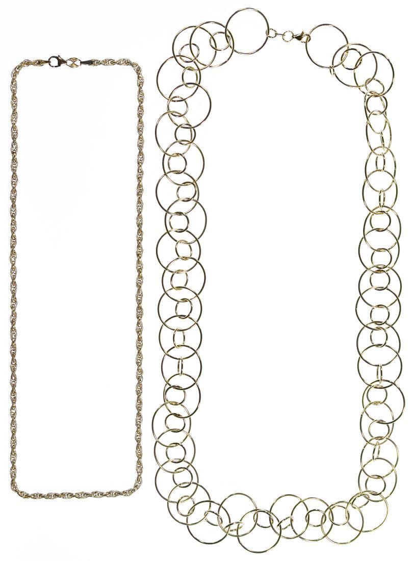 Lot 617: 14k Gold Necklace Assortment