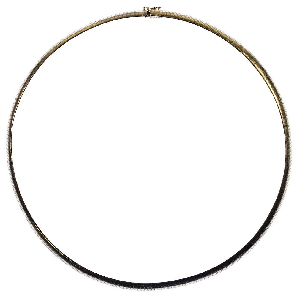 Lot 624: 14k Gold Omega Necklace
