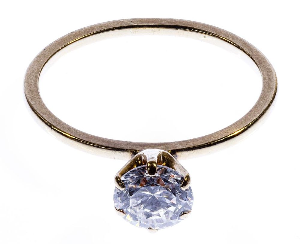 Lot 662: 14k Gold Diamond Ring and Gold-Filled Locket
