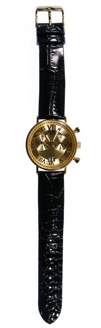 Lot 680: Vicence 14k Gold Case Wrist Watch