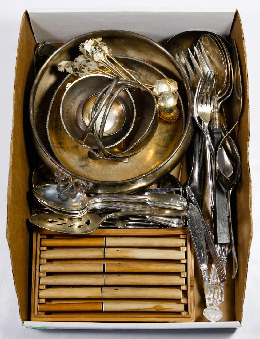 Lot 155: Silverplate Holloware and Flatware Assortment
