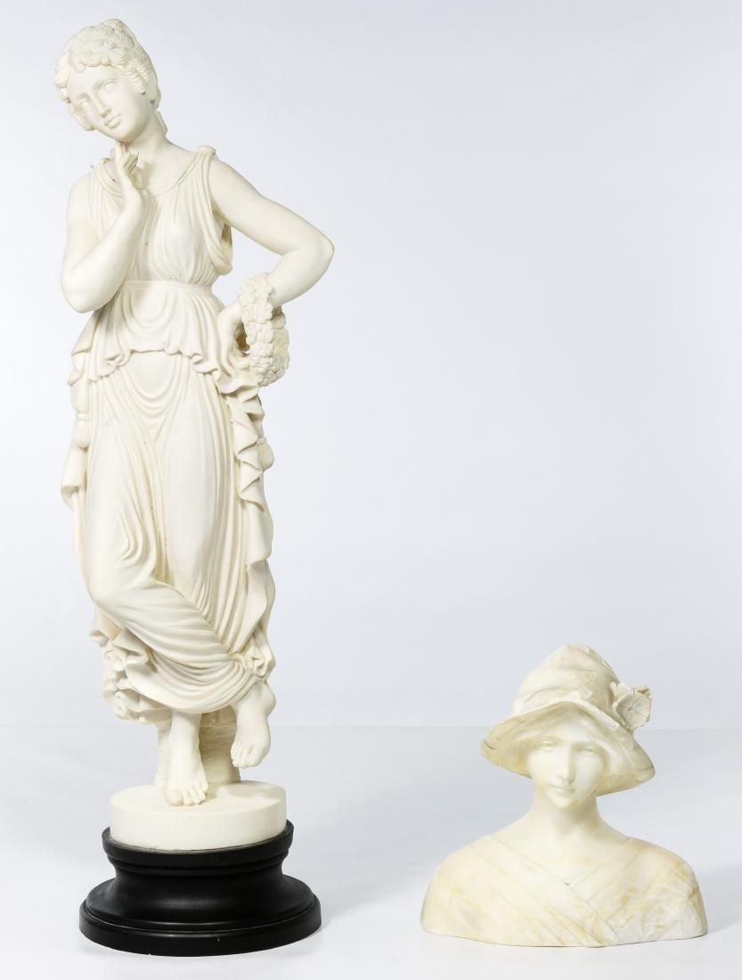 Lot 183: Carved Alabaster Bust