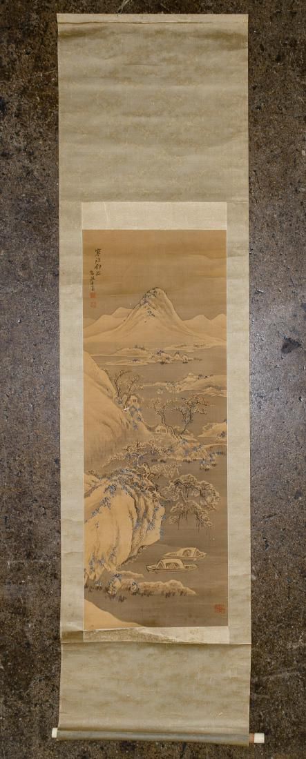 Lot 189: (Attributed to) Ushu Kanai Japanese Hand-Painted Scroll