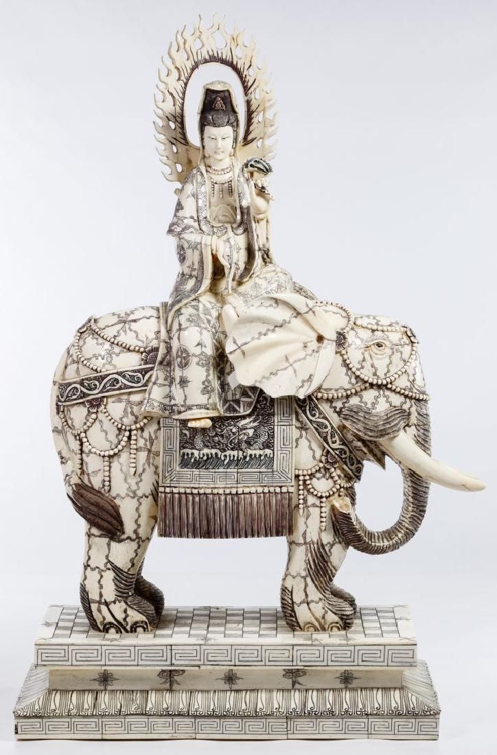 Lot 190: Asian Bone Veneer Sculpture