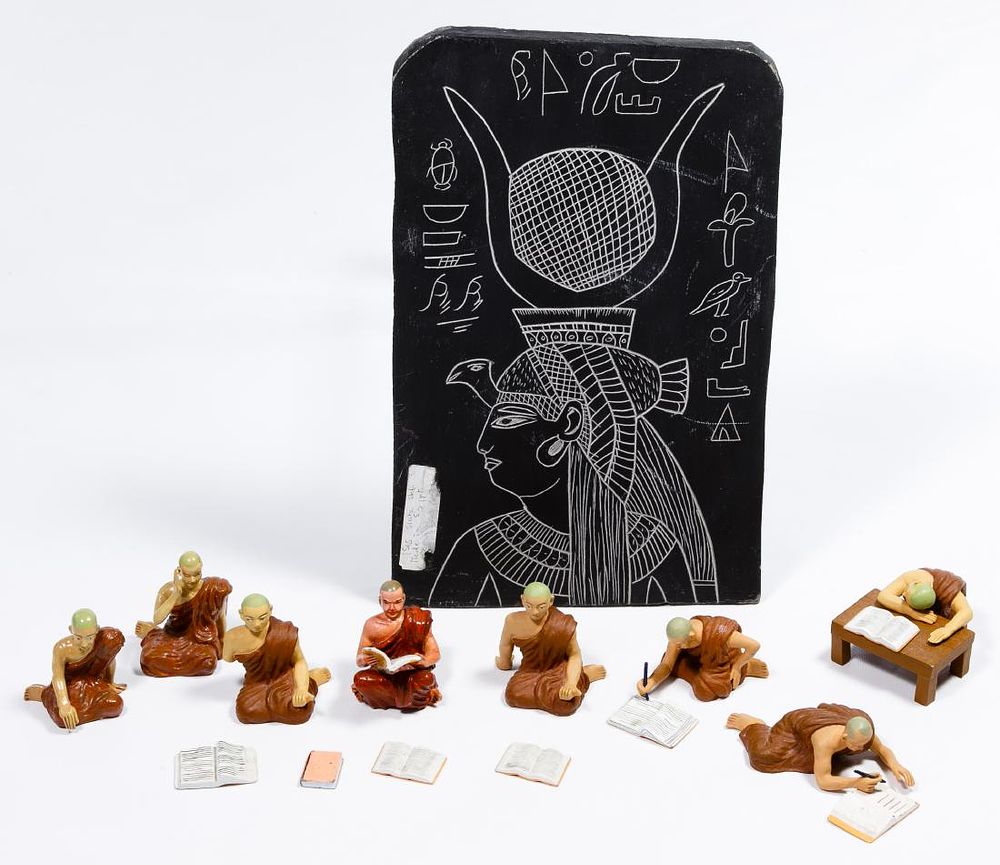 Lot 193: Cast Metal Scholar Figurine Assortment