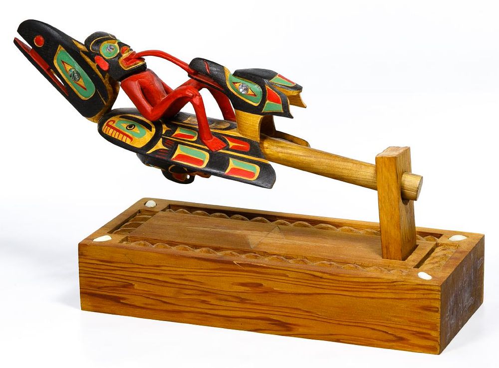 Lot 213: Native American Raven Rattle