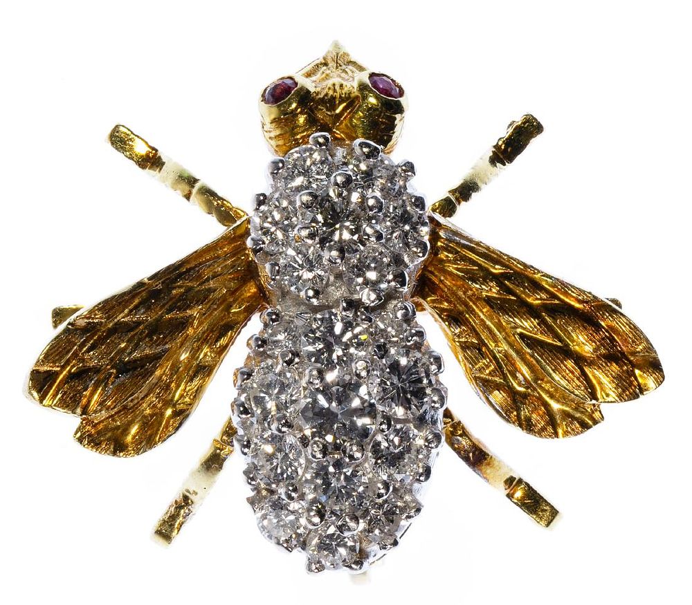 Lot 229: Herbert Rosenthal 18k Bi-Color Gold, Ruby and Diamond