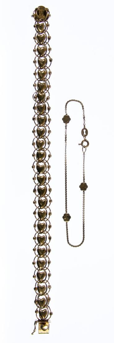Lot 232: 14k Gold Bracelets