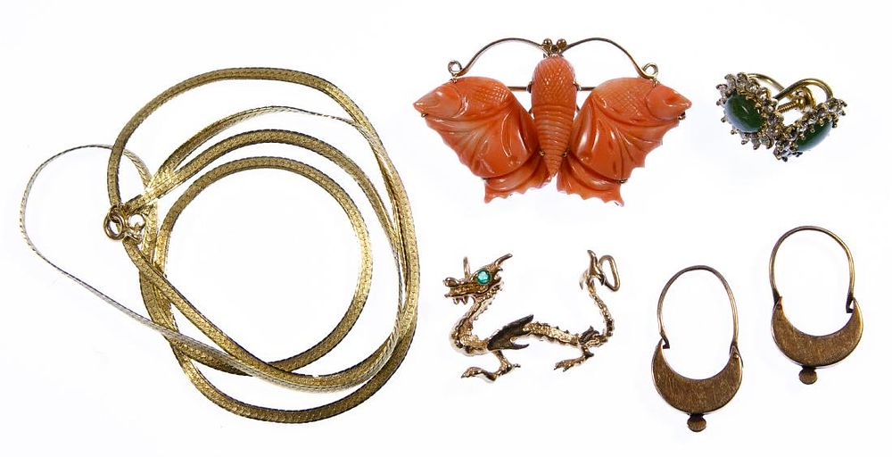 Lot 254: 14k Gold Jewelry Assortment