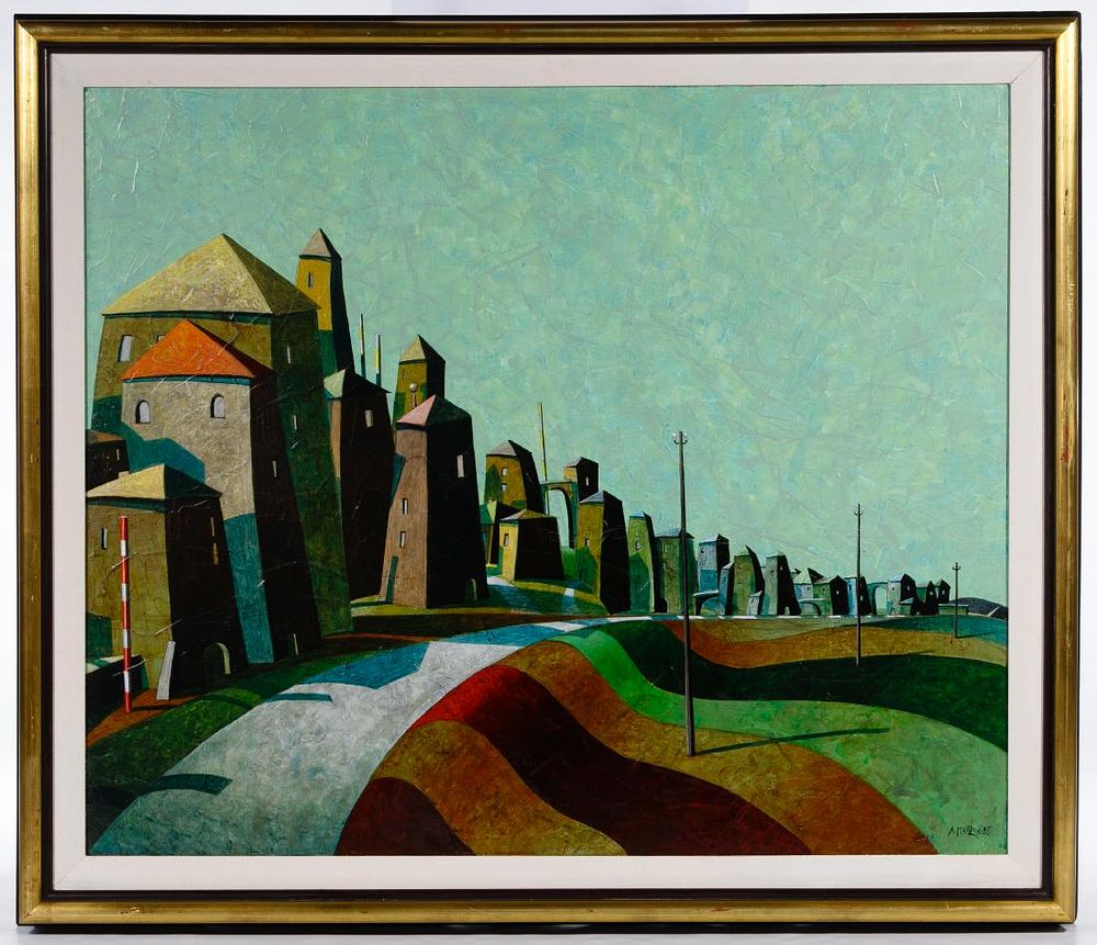 Lot 297: A Mrozek (Polish, 20th Century) Oil on Canvas