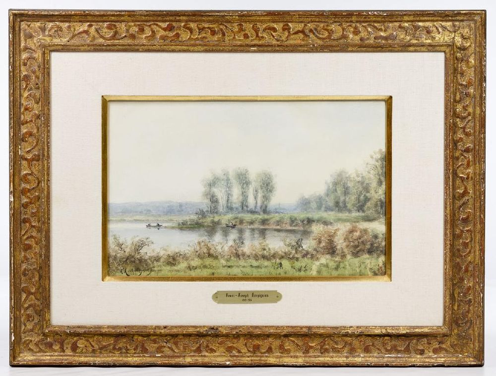 Lot 300: Henri-Joseph Harpignes (French, 1819-1916) Watercolor