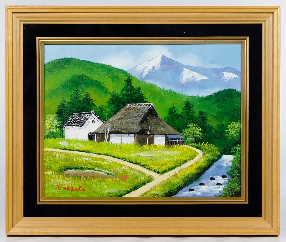 Lot 308: Nagata Kingo (Japanese, 20th Century) Oil on Canvas