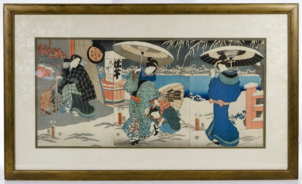 Lot 310: Utagawa Kunisada (Japanese, 1786-1864) Wood Block Print