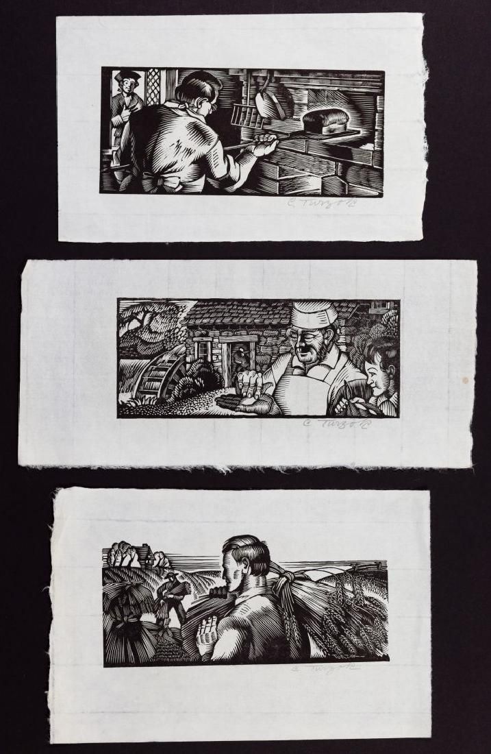 Lot 311: Charles Turzak (American, 1899-1985) Woodcut Assortment
