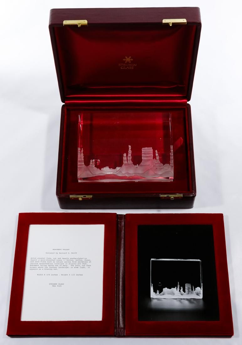 Lot 321: Bernard Wolff for Steuben Crystal 'Monument Valley'