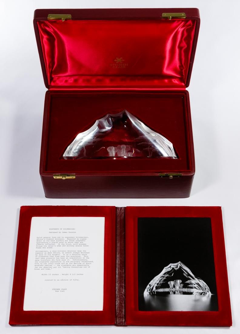 Lot 322: James Houston for Steuben Crystal 'Elephants of